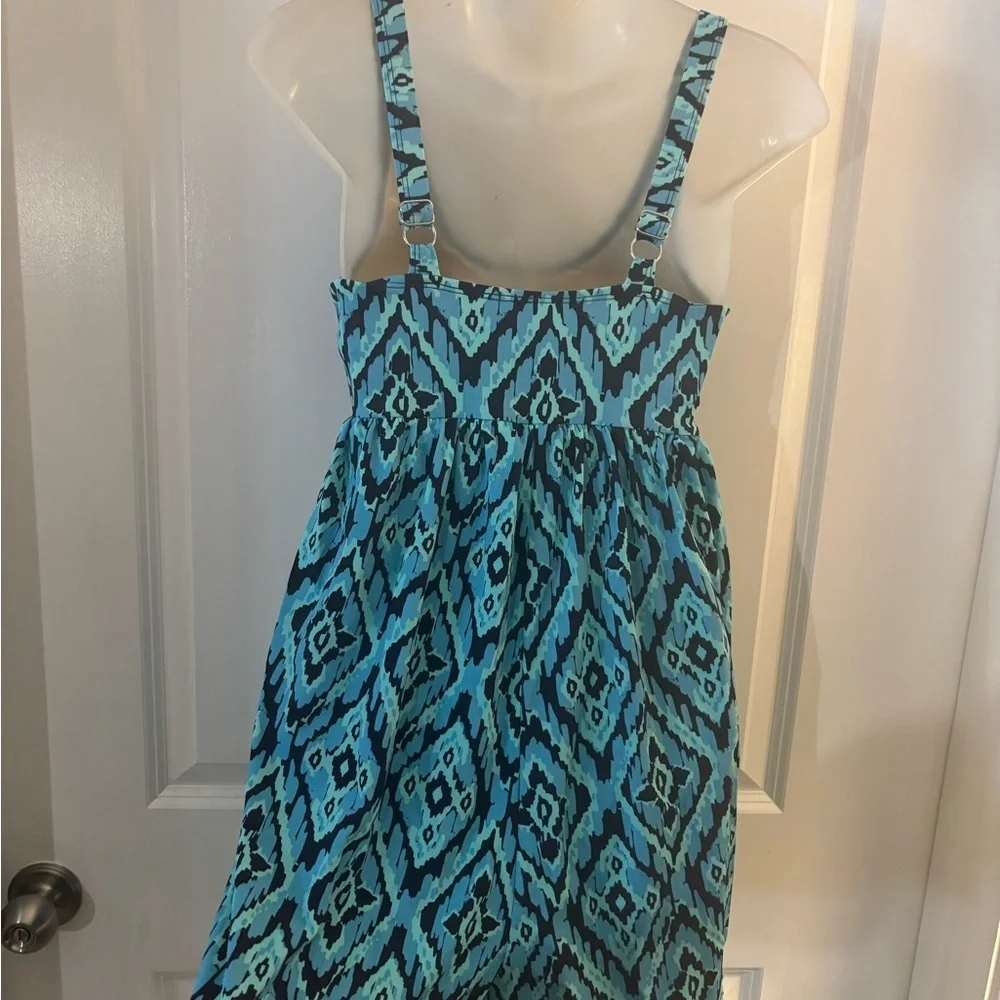 Denim & Co Beach Wrap front Swim Romper Sz 6